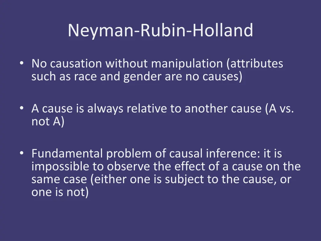 neyman rubin holland