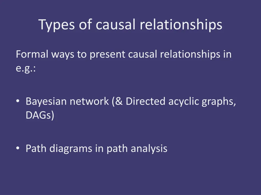 types of causal relationships 4