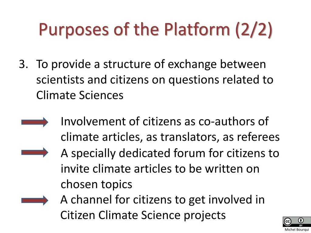 purposes of the platform 2 2