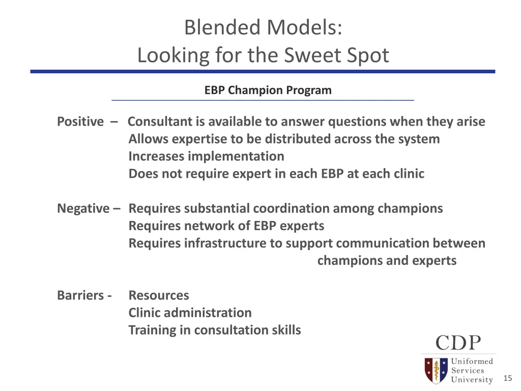 blended models looking for the sweet spot 1