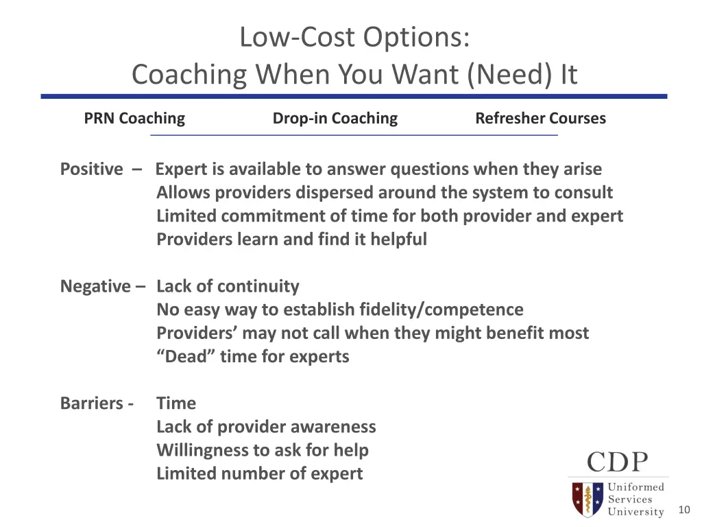 low cost options coaching when you want need it 1