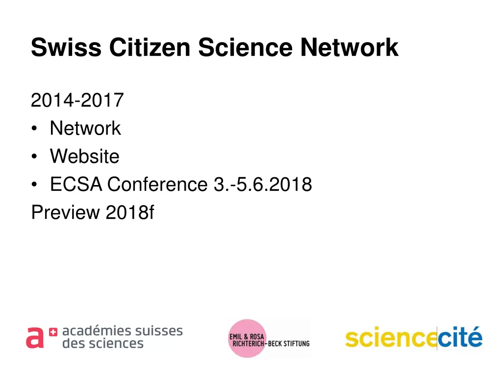 swiss citizen science network