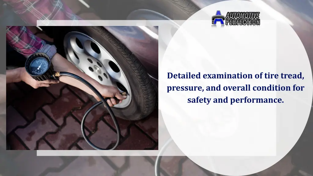 detailed examination of tire tread pressure