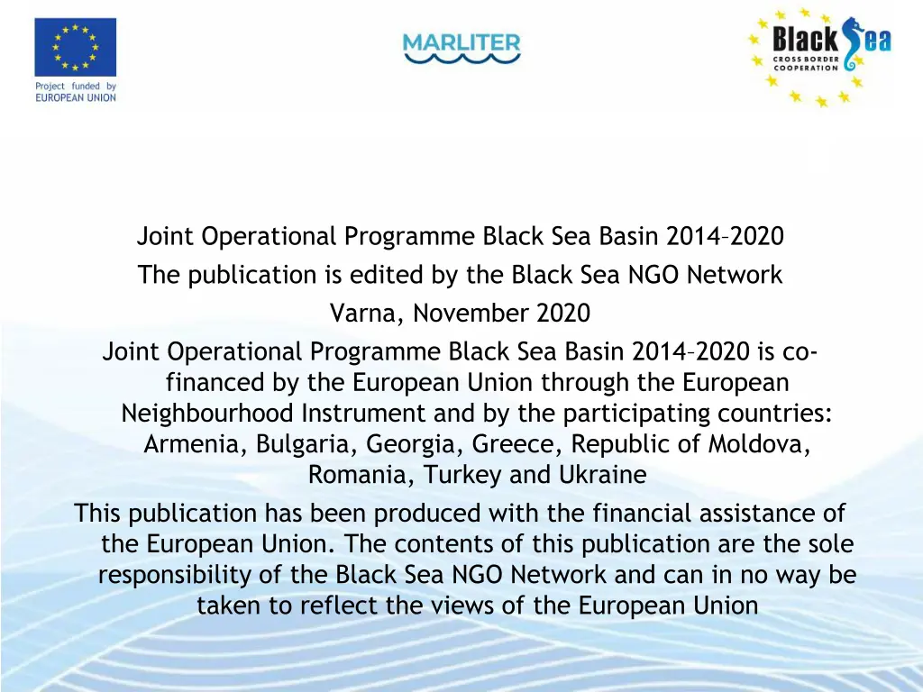 joint operational programme black sea basin 2014