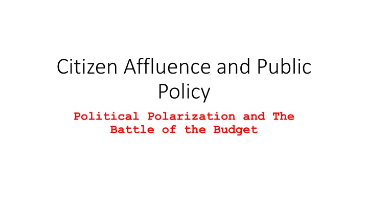 citizen affluence and public policy political