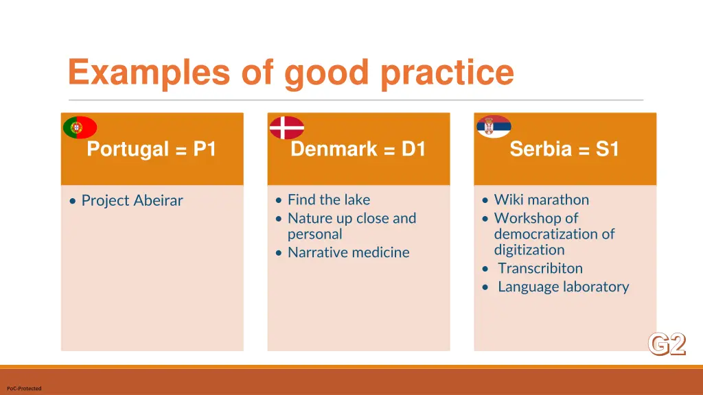 examples of good practice