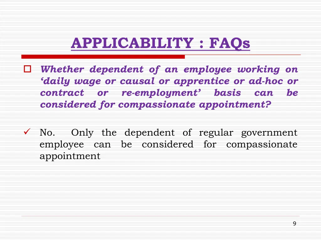 applicability faqs 2