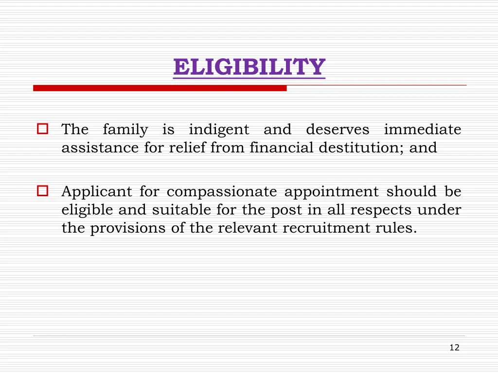 eligibility