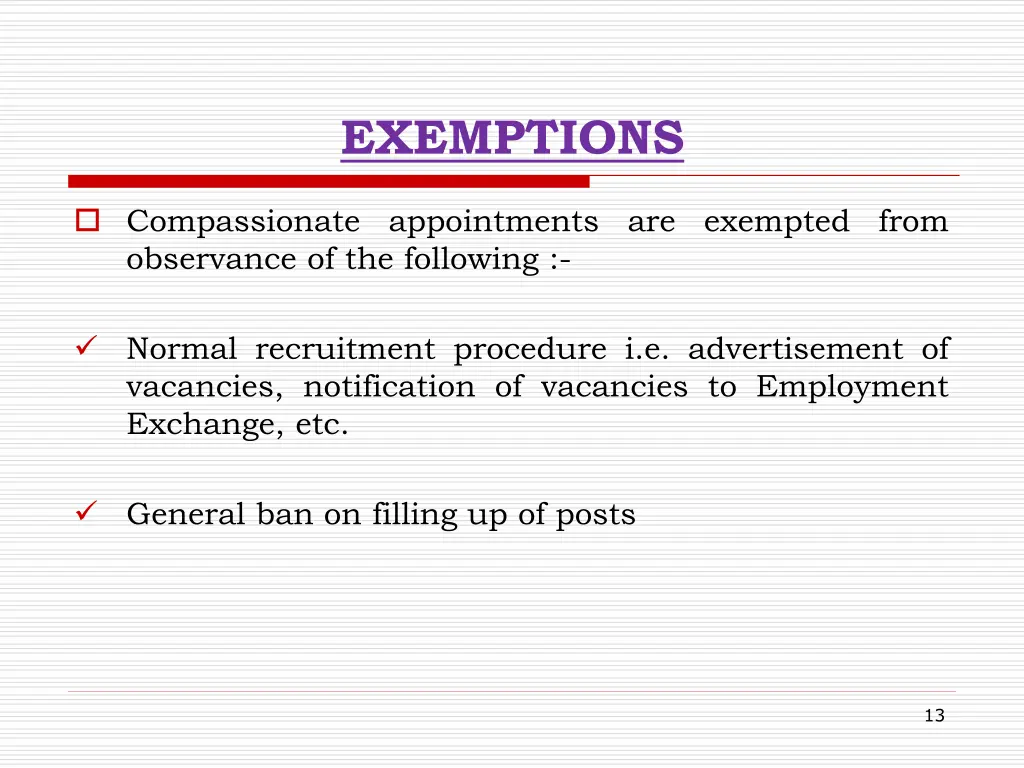 exemptions