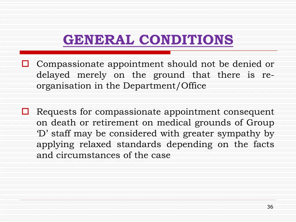 general conditions 2