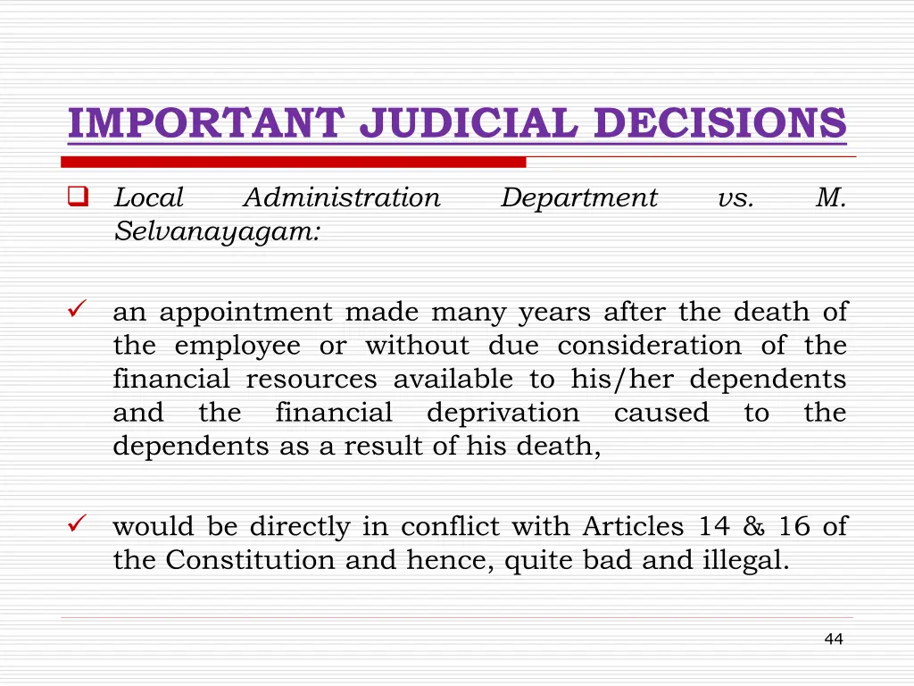 important judicial decisions 6