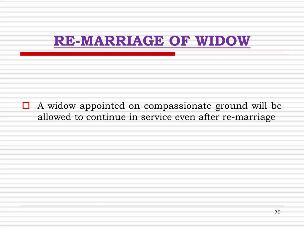 re marriage of widow