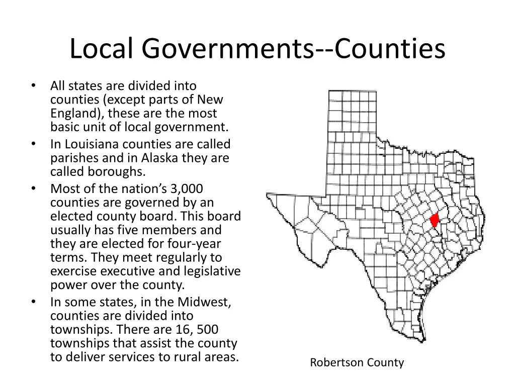 local governments counties