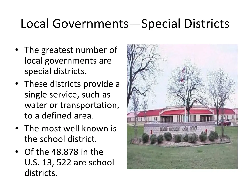 local governments special districts