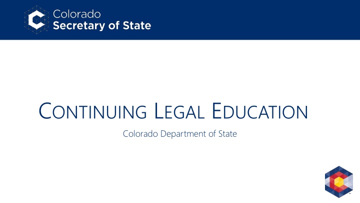 c ontinuing l egal e ducation colorado department