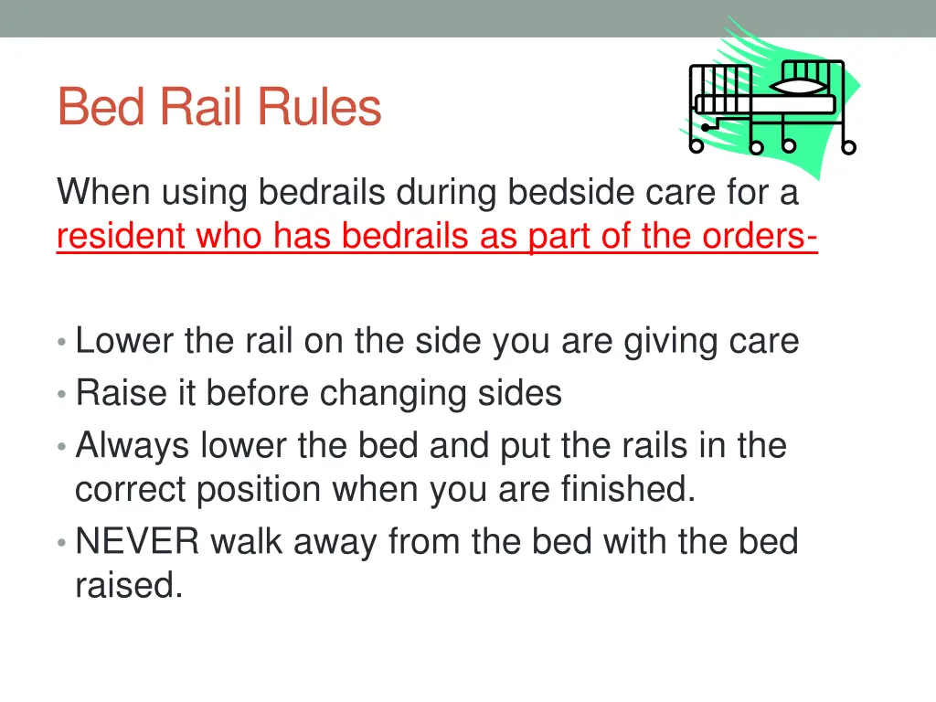 bed rail rules