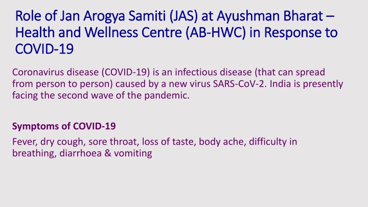 role of jan arogya samiti jas at ayushman bharat