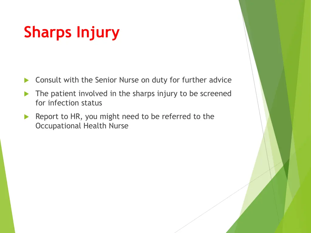 sharps injury 1