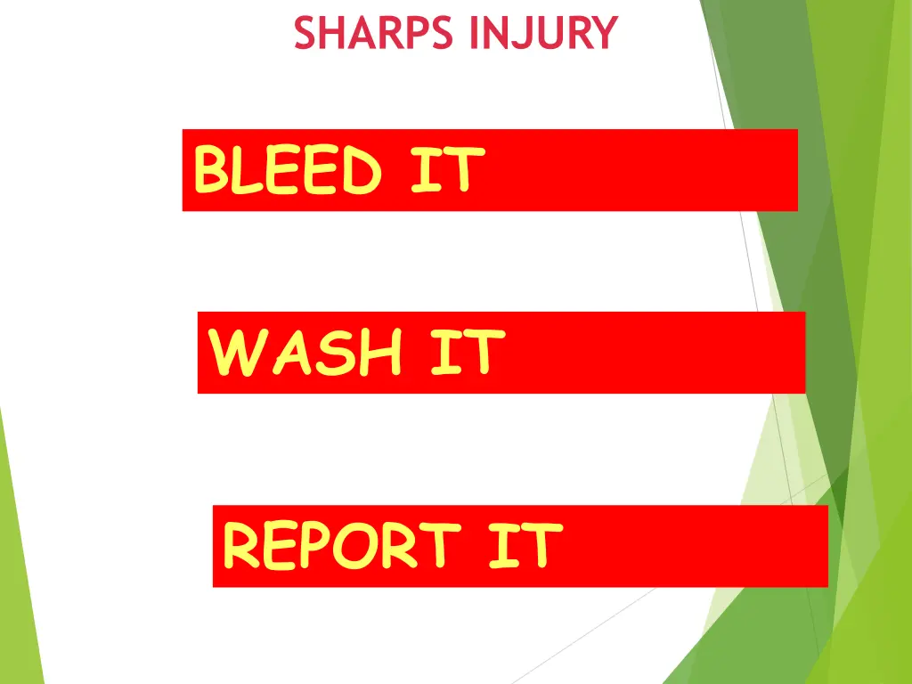 sharps injury