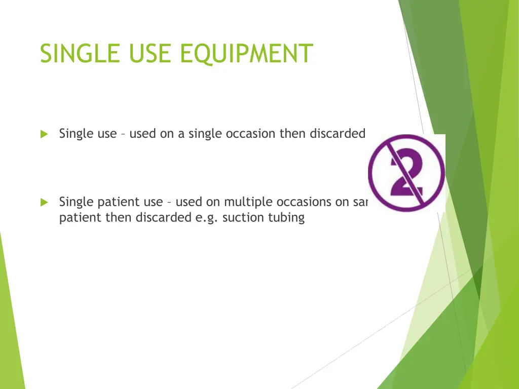 single use equipment