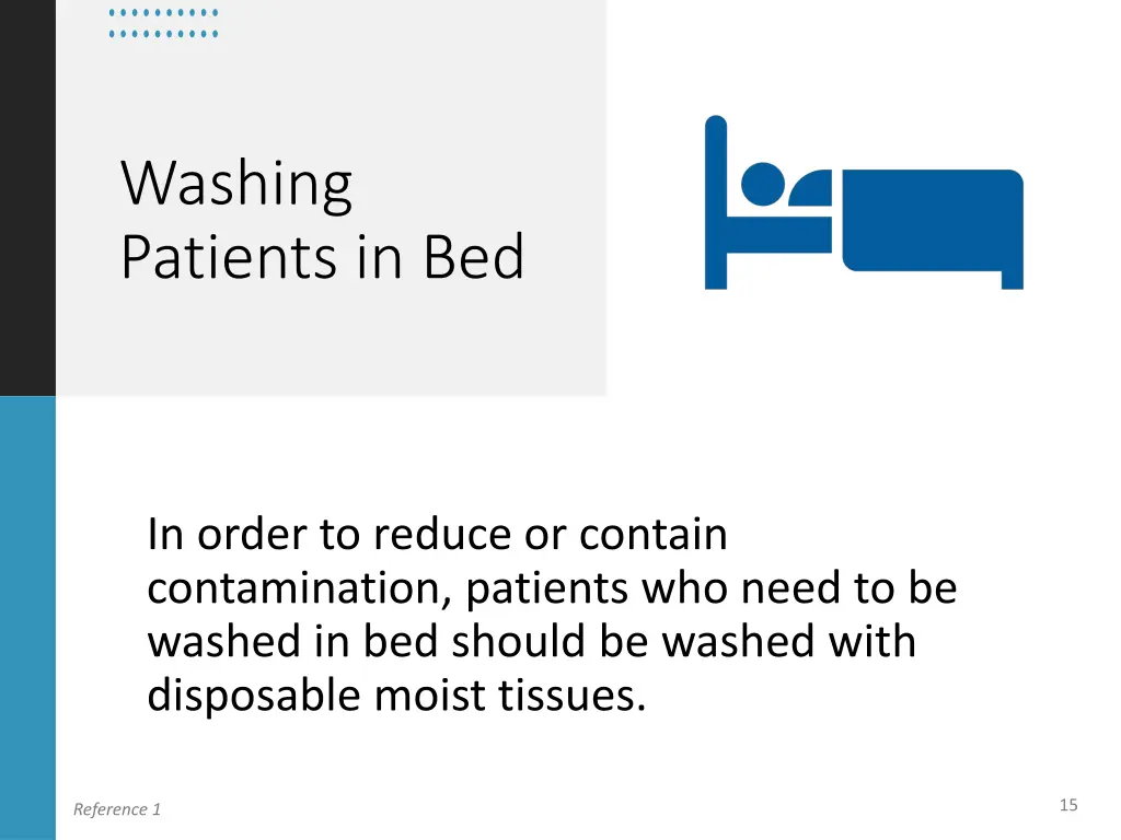 washing patients in bed