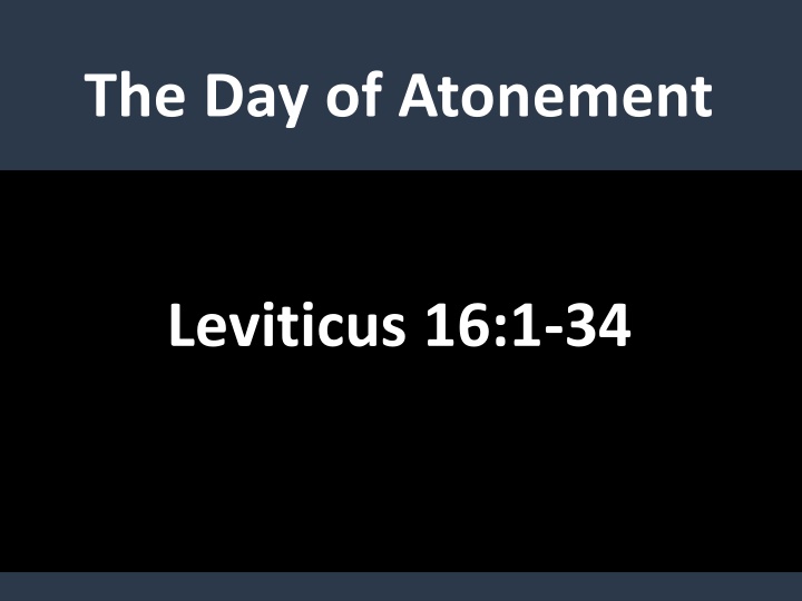 the day of atonement