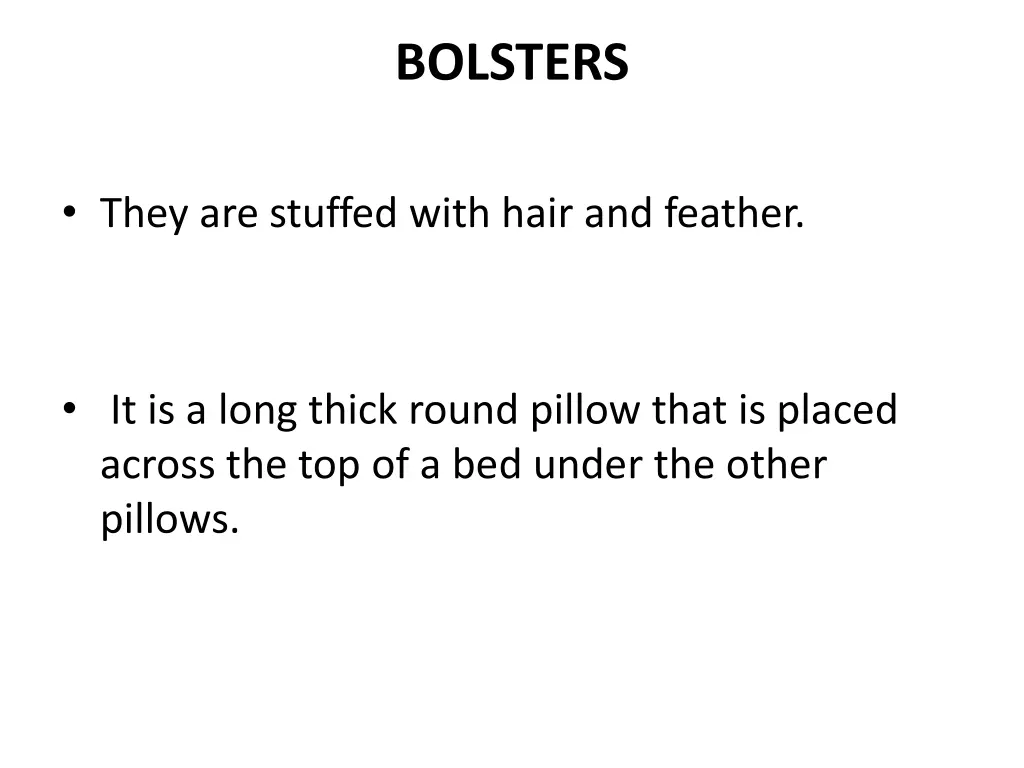 bolsters