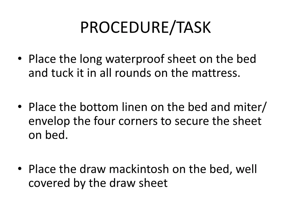 procedure task