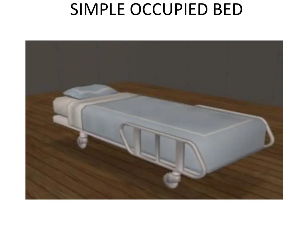 simple occupied bed