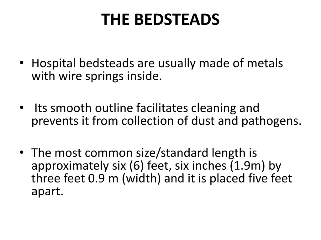 the bedsteads