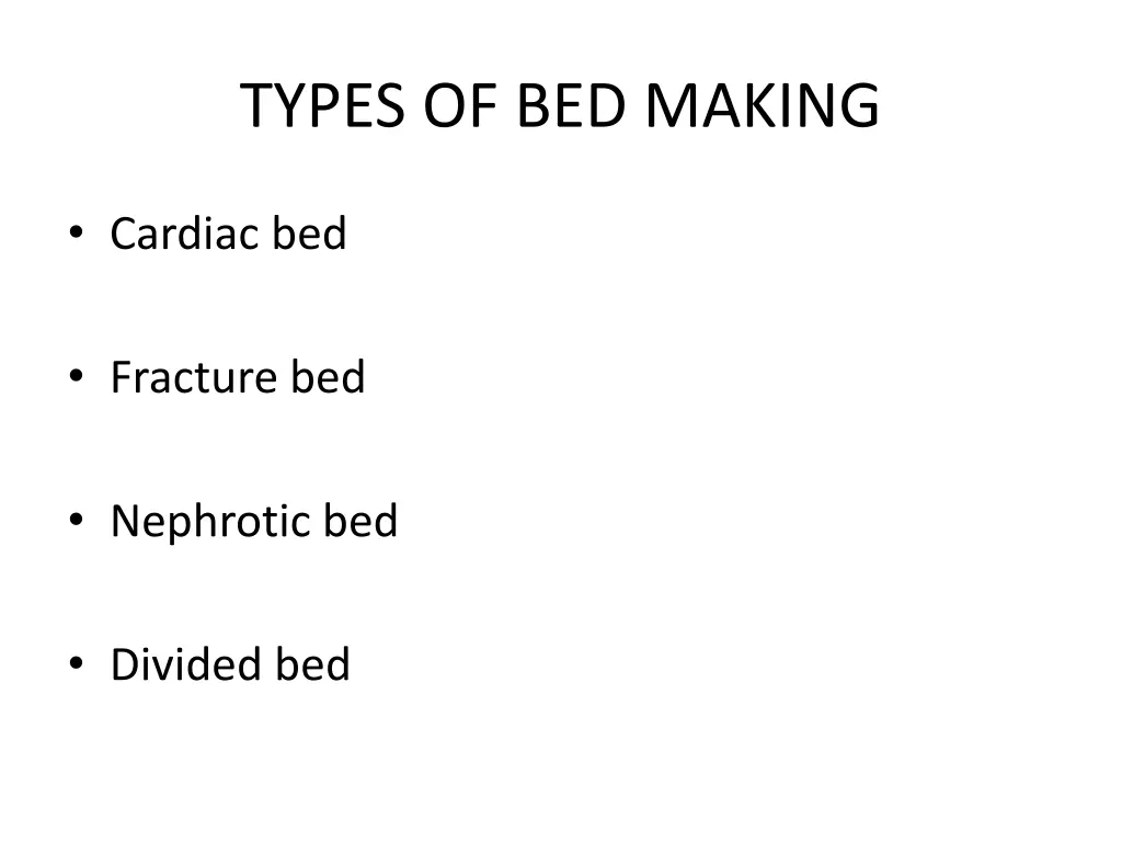 types of bed making 1