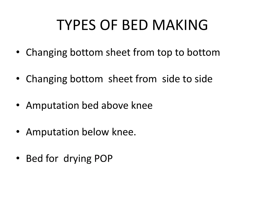 types of bed making 2