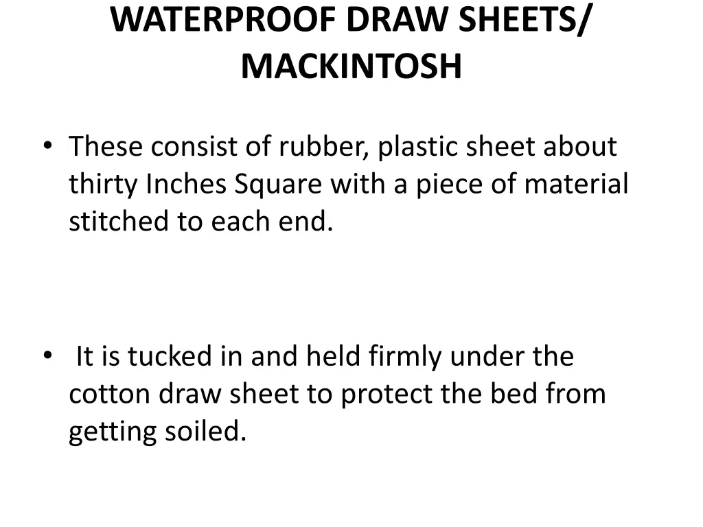 waterproof draw sheets mackintosh