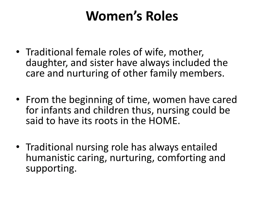 women s roles