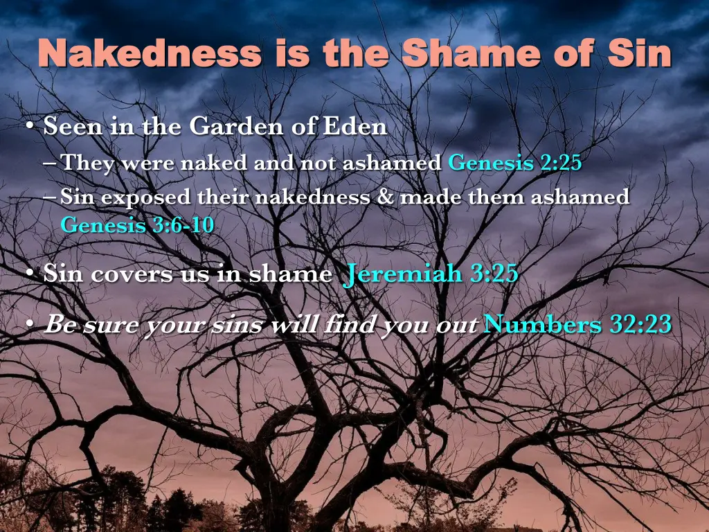 nakedness is the shame of sin nakedness