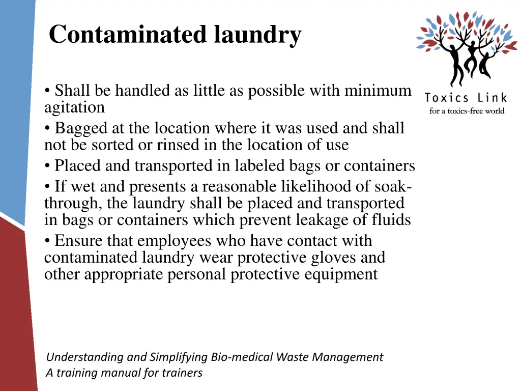 contaminated laundry