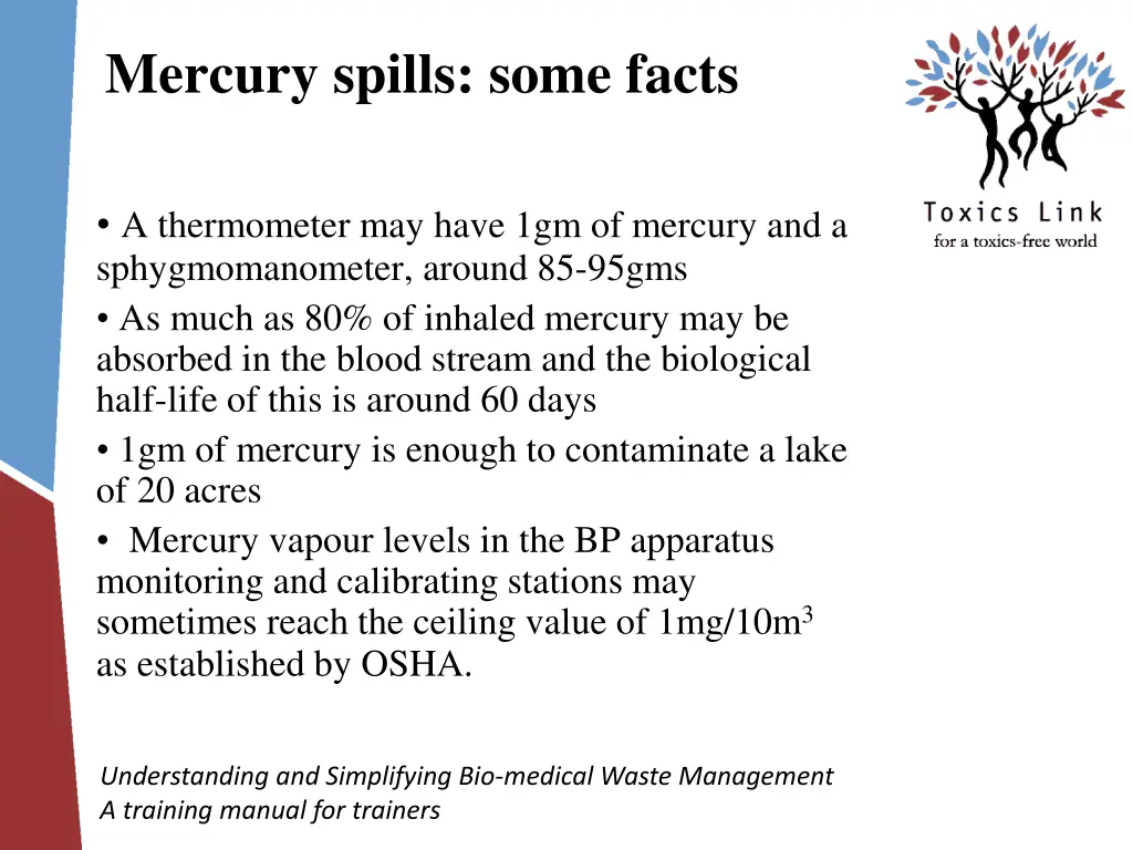 mercury spills some facts