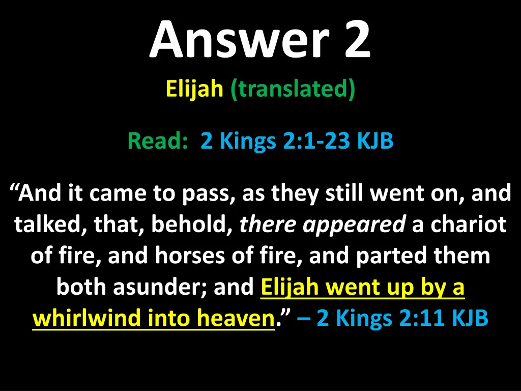 answer 2 elijah translated