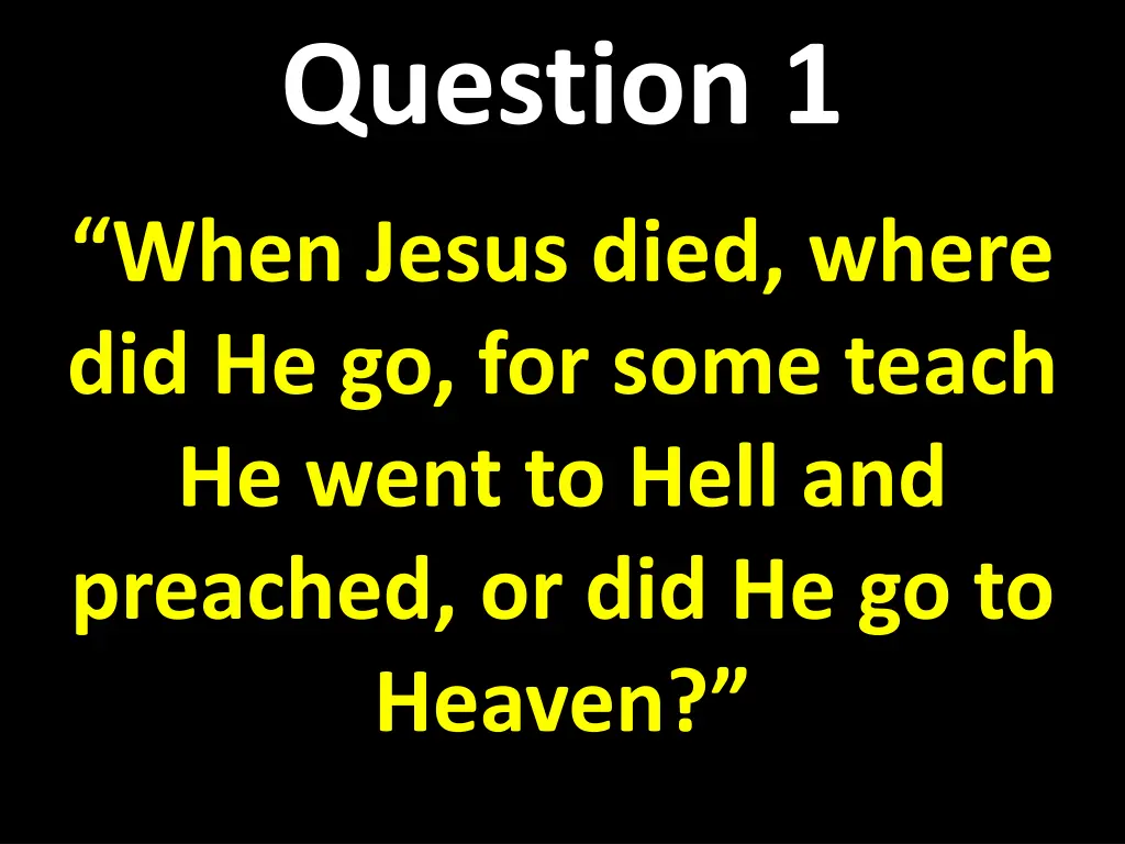 question 1