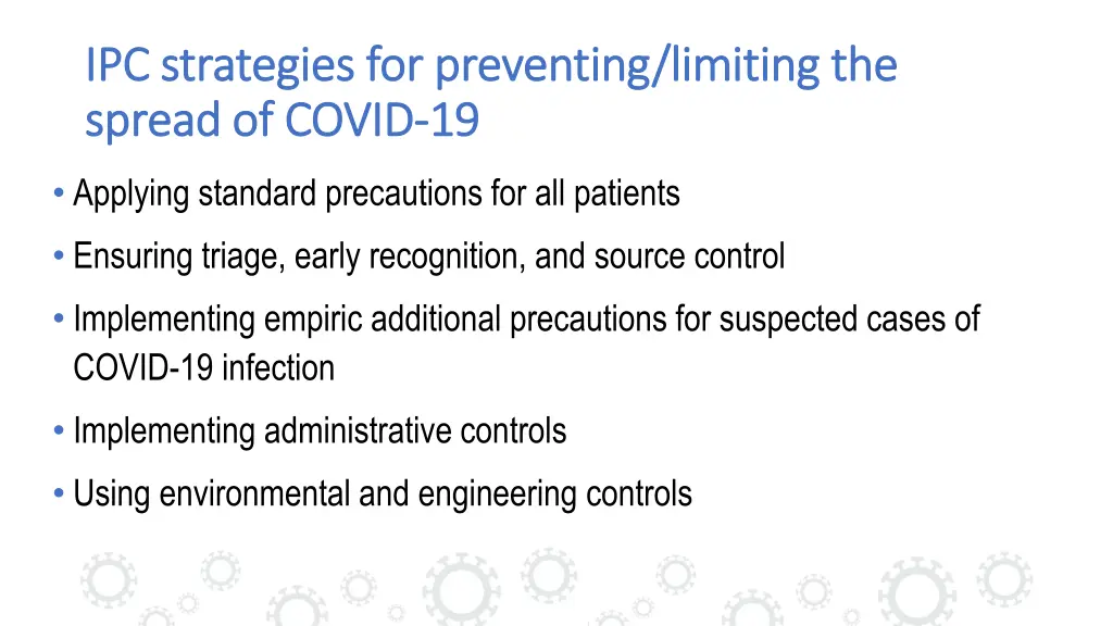 ipc strategies for preventing limiting