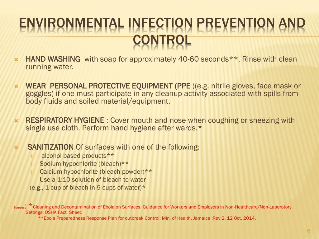 environmental infection prevention and control