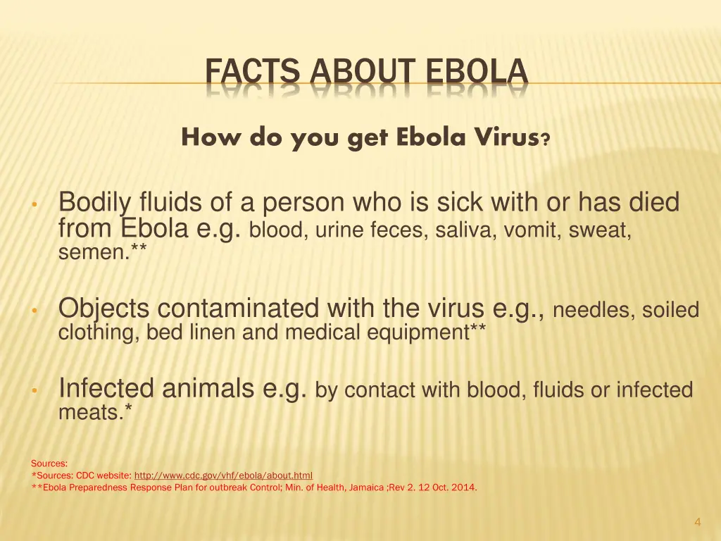 facts about ebola