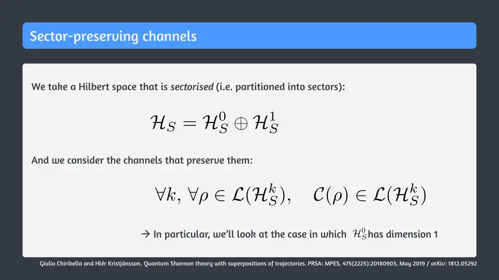 sector preserving channels