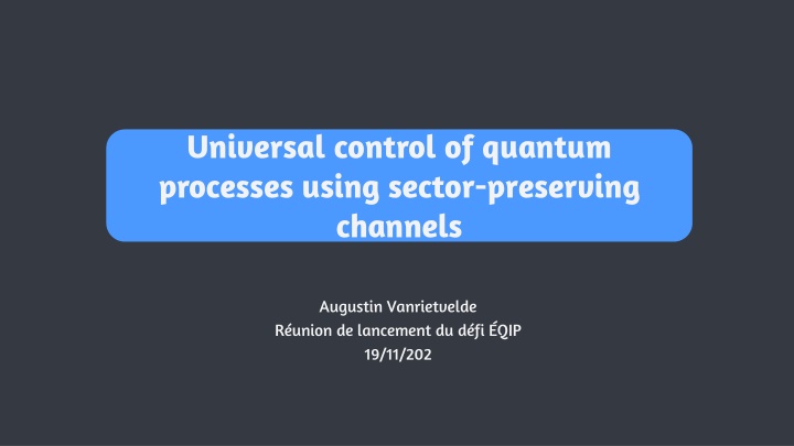 universal control of quantum processes using