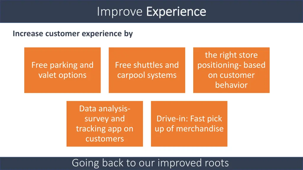 improve experience experience