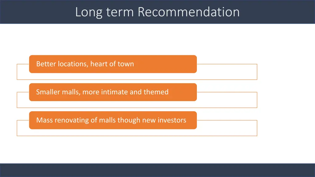 long term recommendation