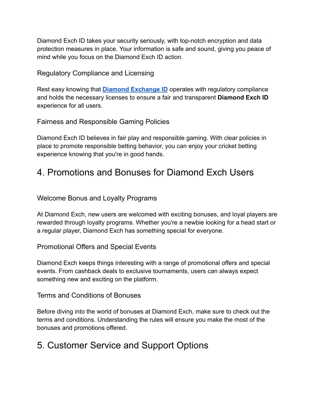 diamond exch id takes your security seriously