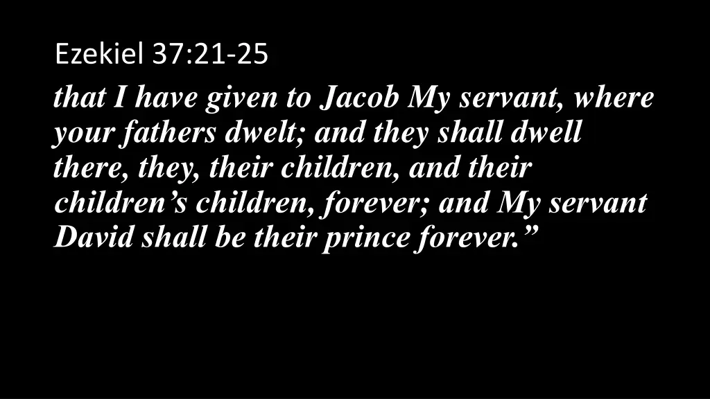 ezekiel 37 21 25 that i have given to jacob