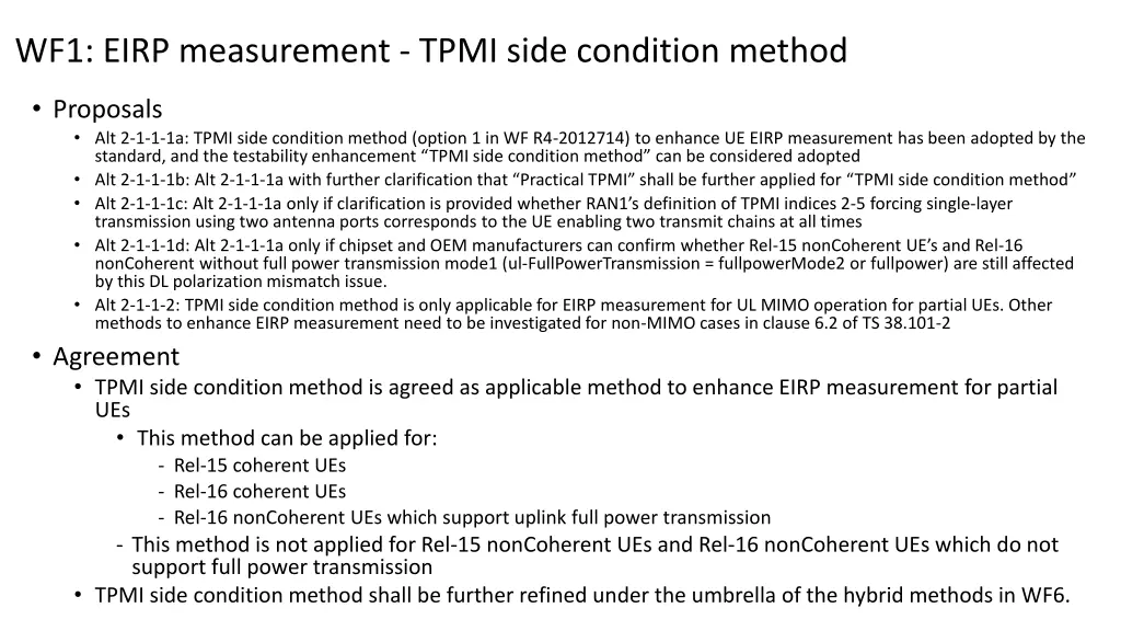 wf1 eirp measurement tpmi side condition method