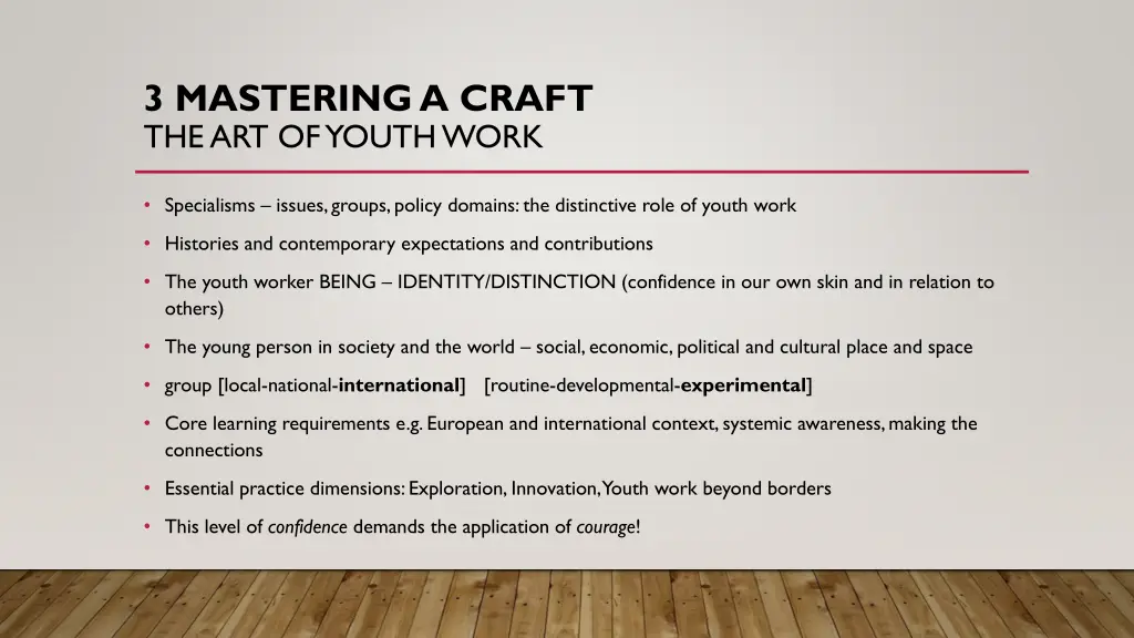 3 mastering a craft the art of youth work